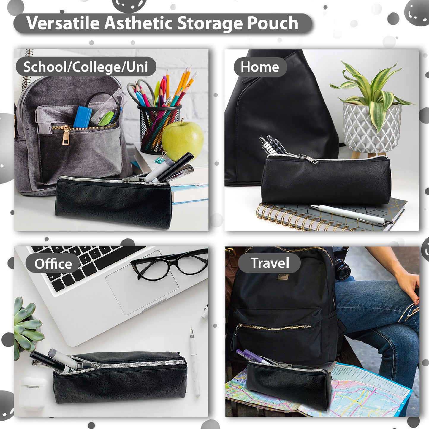 pencil case for the office home or college girls ladies teenagers small storage pouch
