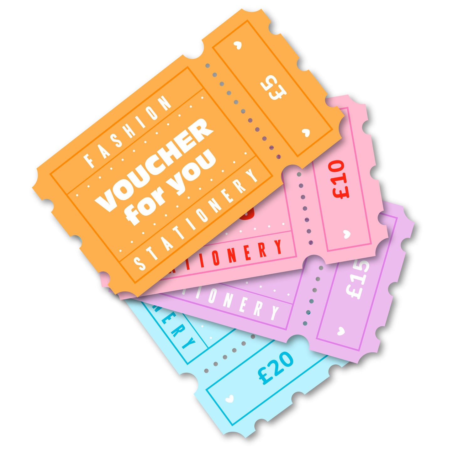 fashionstationery gift voucher £5 £10 £15 £20 stationery gift