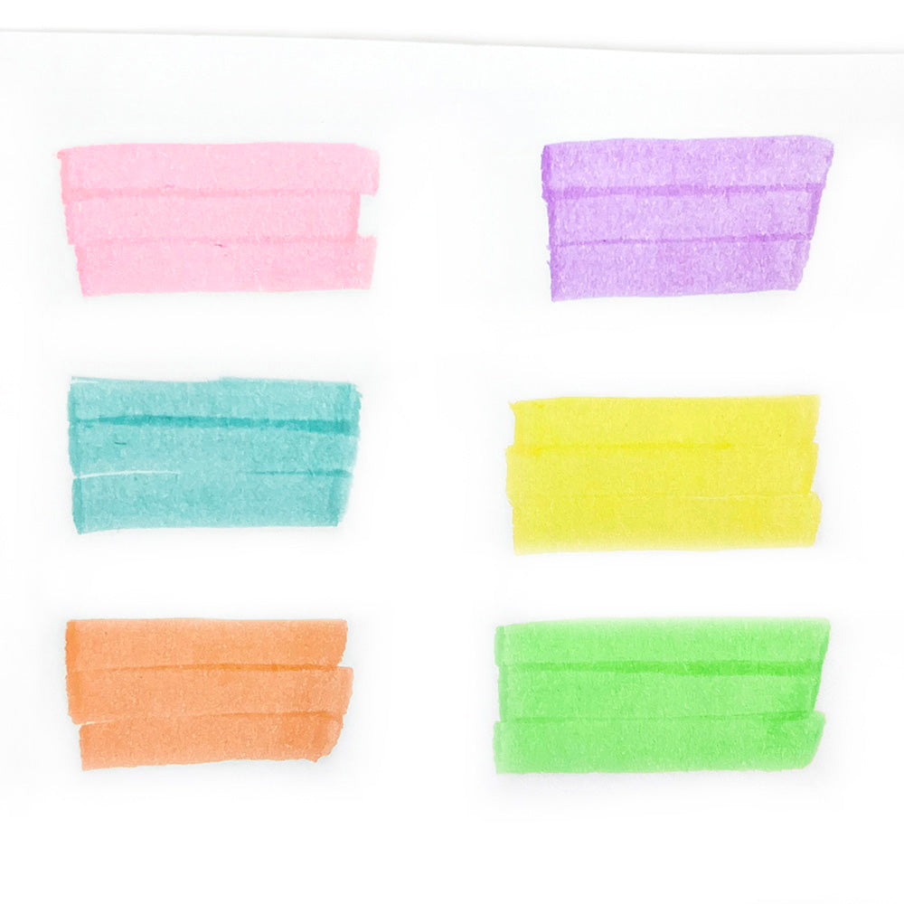 Mini highlighter pack of 12 pastel neon fluorescent