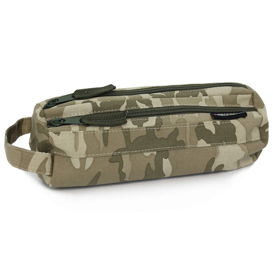 Sanddy Green Camouflage Pencil Case With Carry Handle