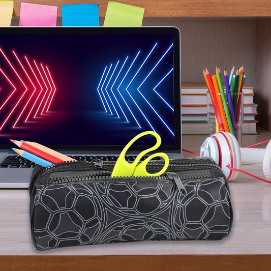 Football black bootbag pencil case boys girls school stationery