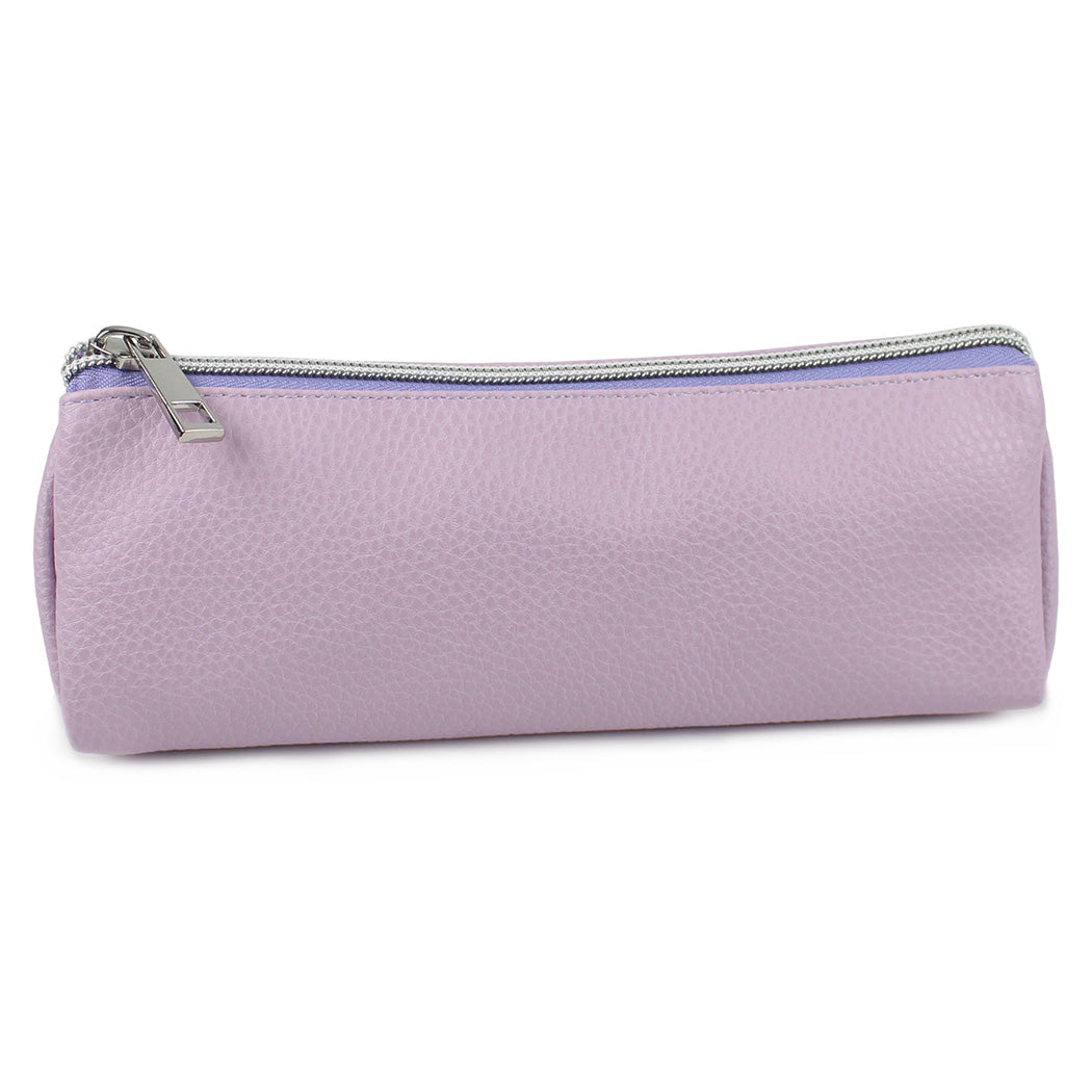 triangular lilac pencil case makeup bag women girls teens