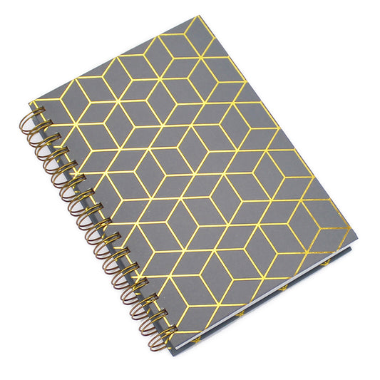 SECONDS A5 Grey Geo Wiro Notebook
