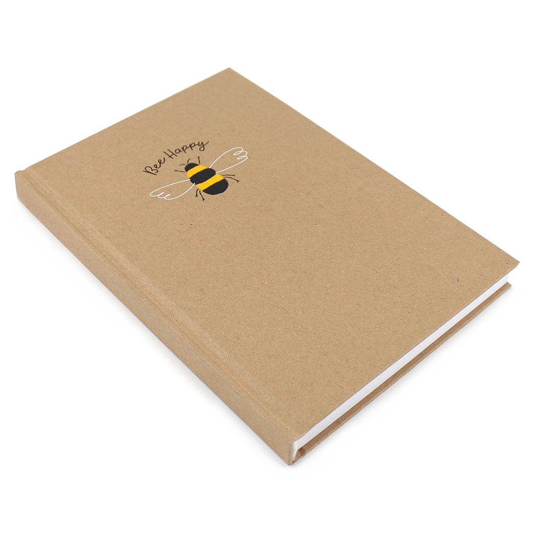 a5 notebook kraft hardback cover bee happy girls women