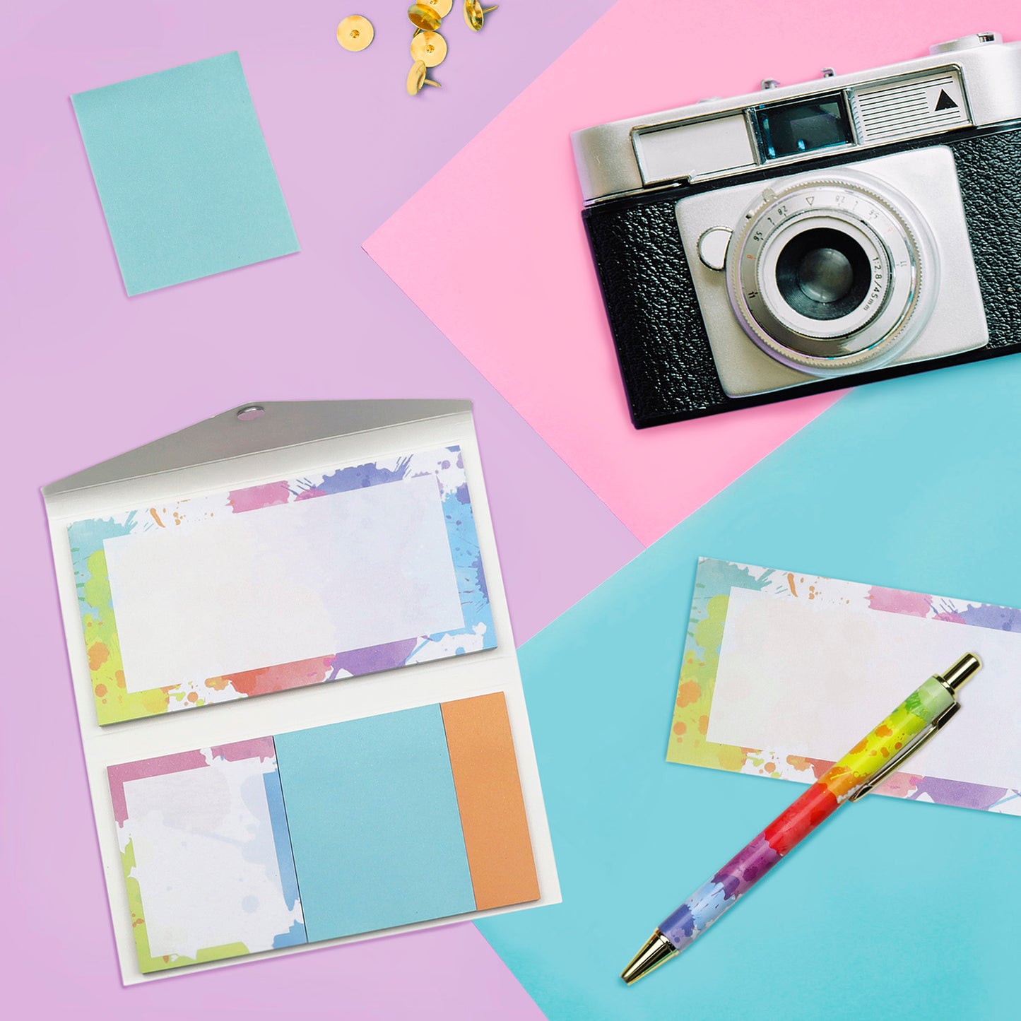 Sticky Note Set - Rainbow Splash
