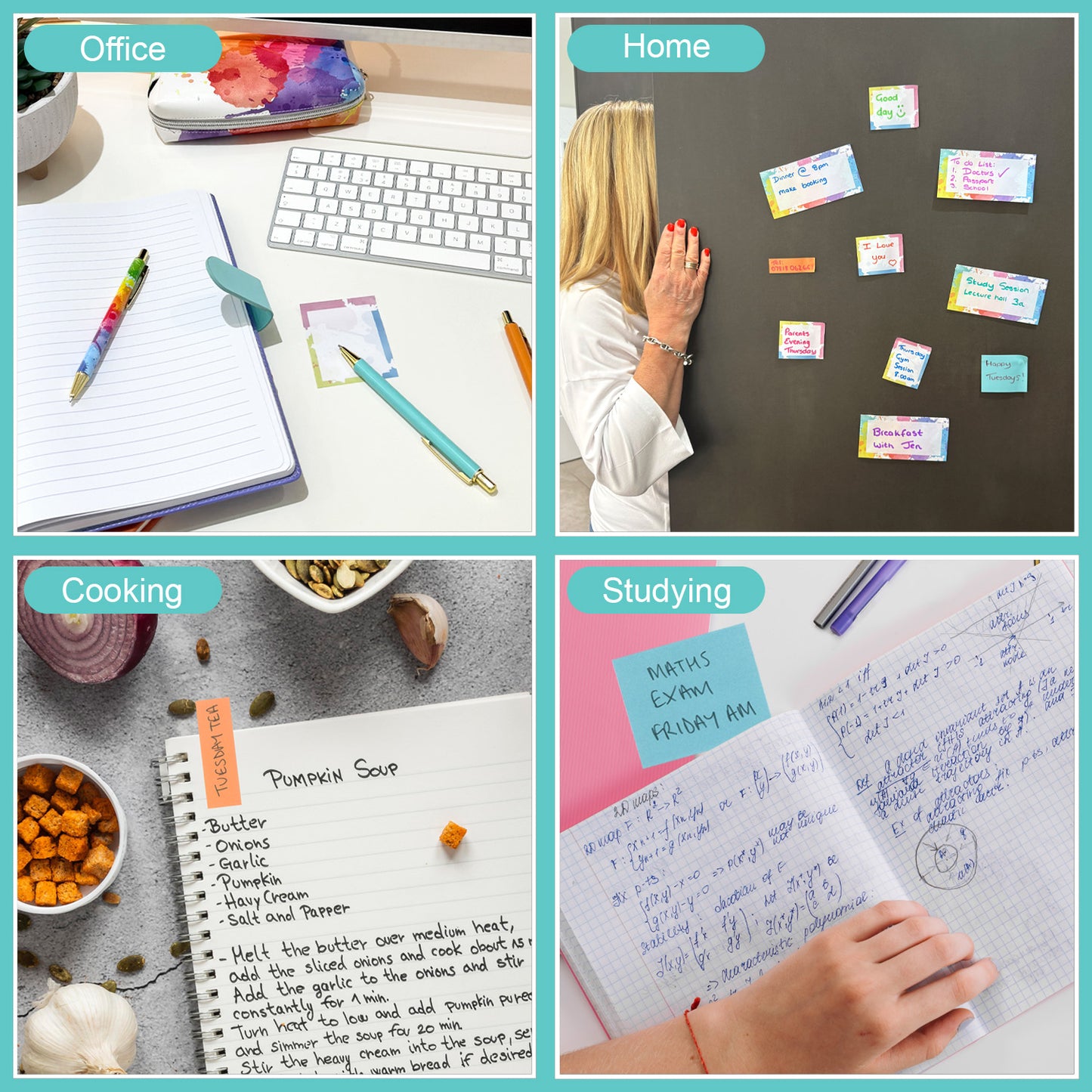 Sticky Note Set - Rainbow Splash