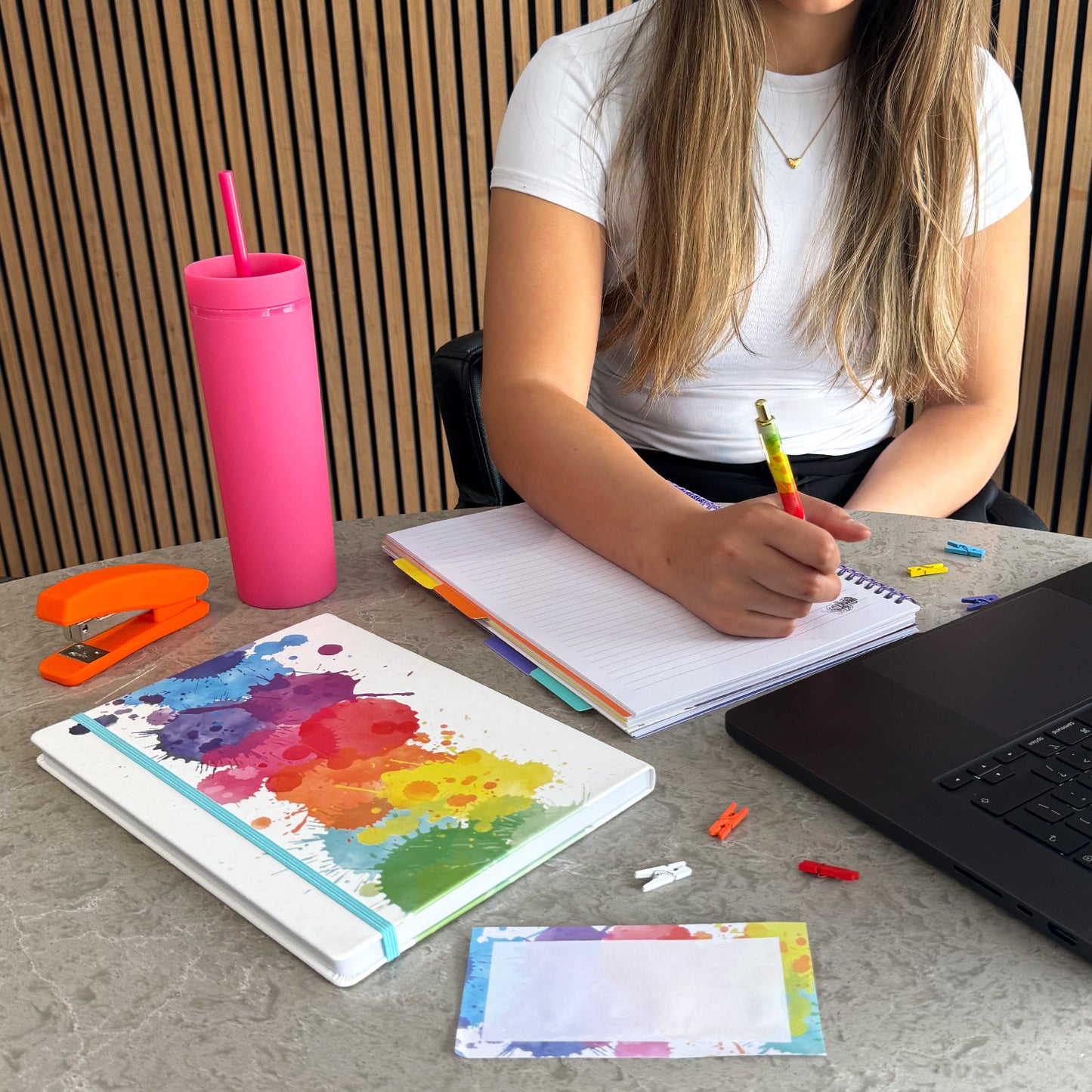 Sticky Note Set - Rainbow Splash