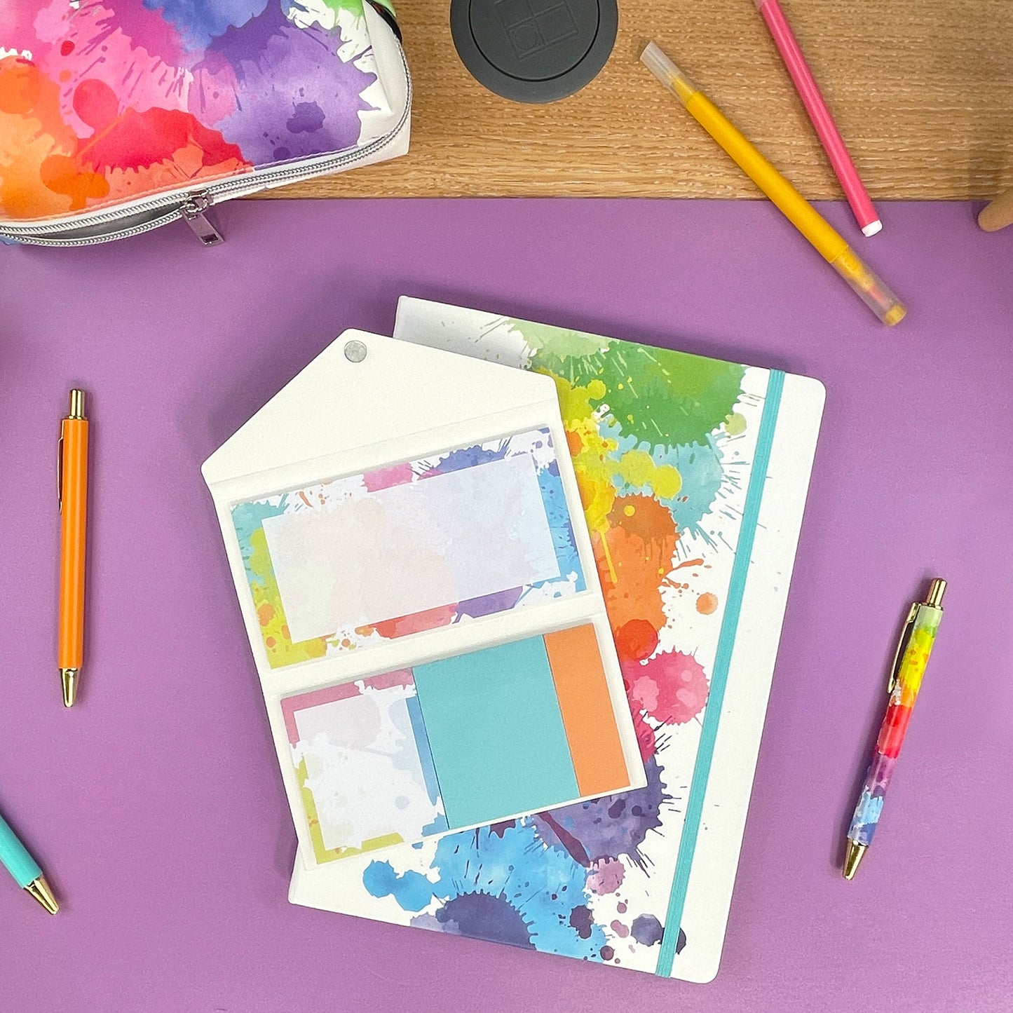 Sticky Note Set - Rainbow Splash