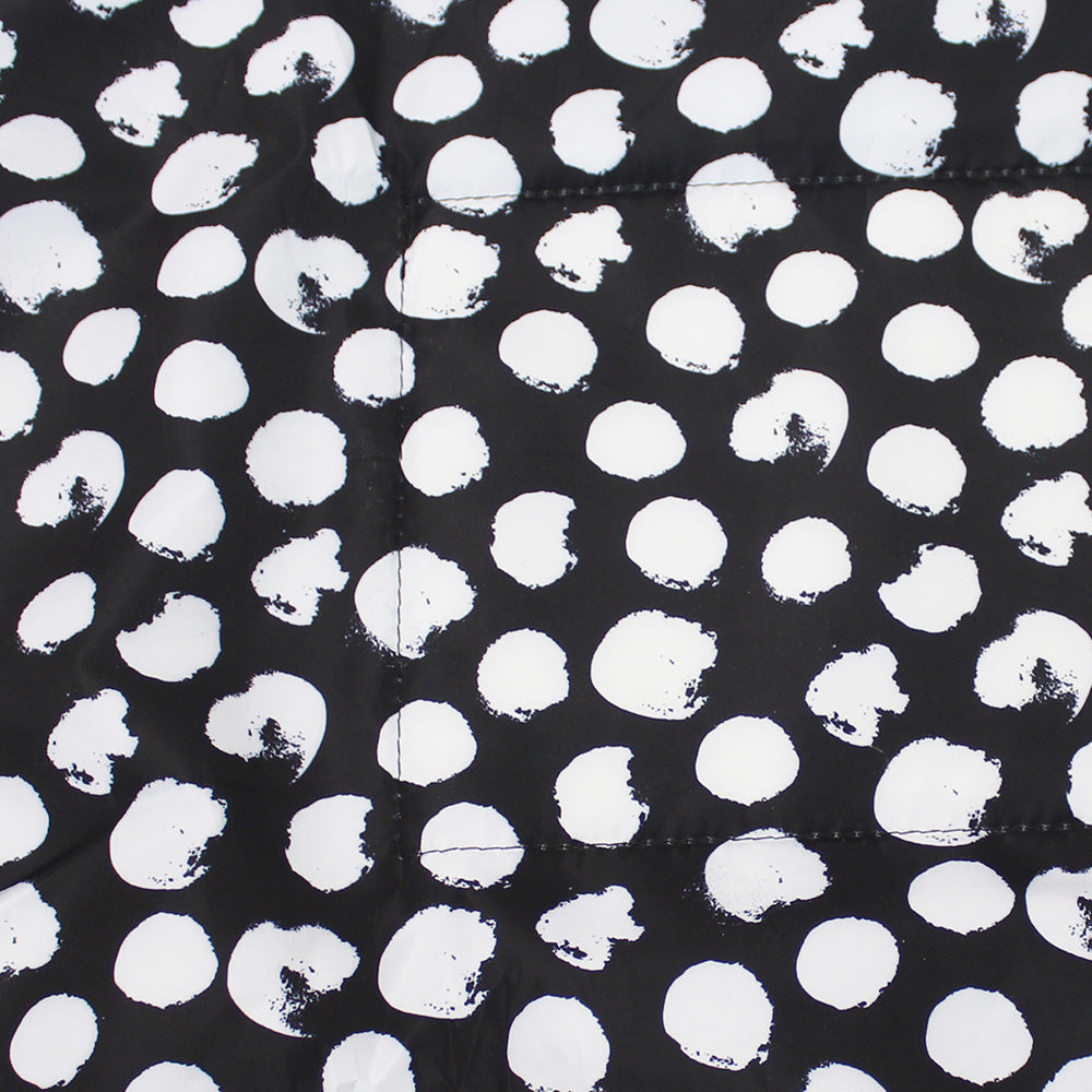 Make Up Bag Drawstring Black With White Spots