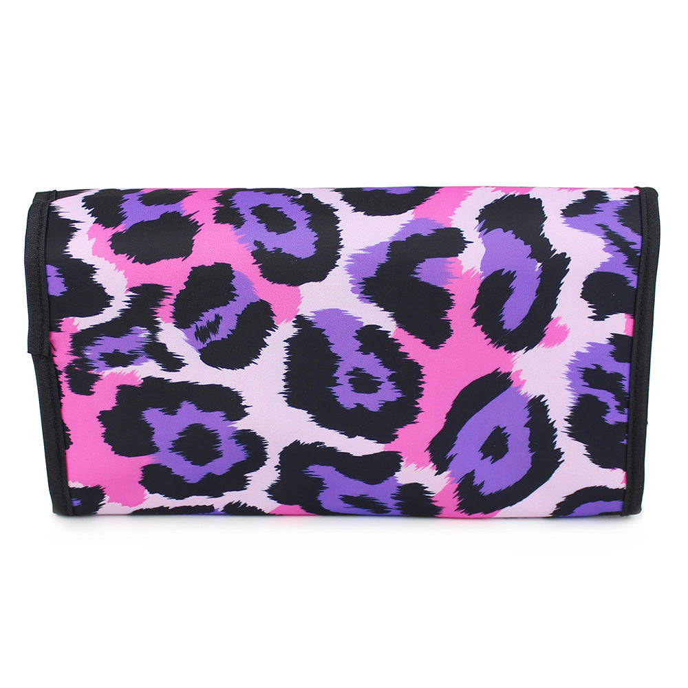hanging toiletry makeup bag wild leopard women girls