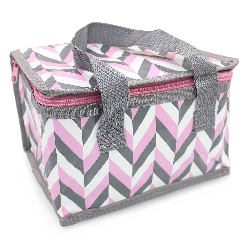 pink lunch bag insulated food storage cool bag