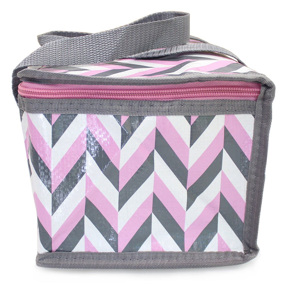 pink lunch bag insulated food storage cool bag