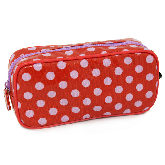red polka rectangle pencil case gifts women girls
