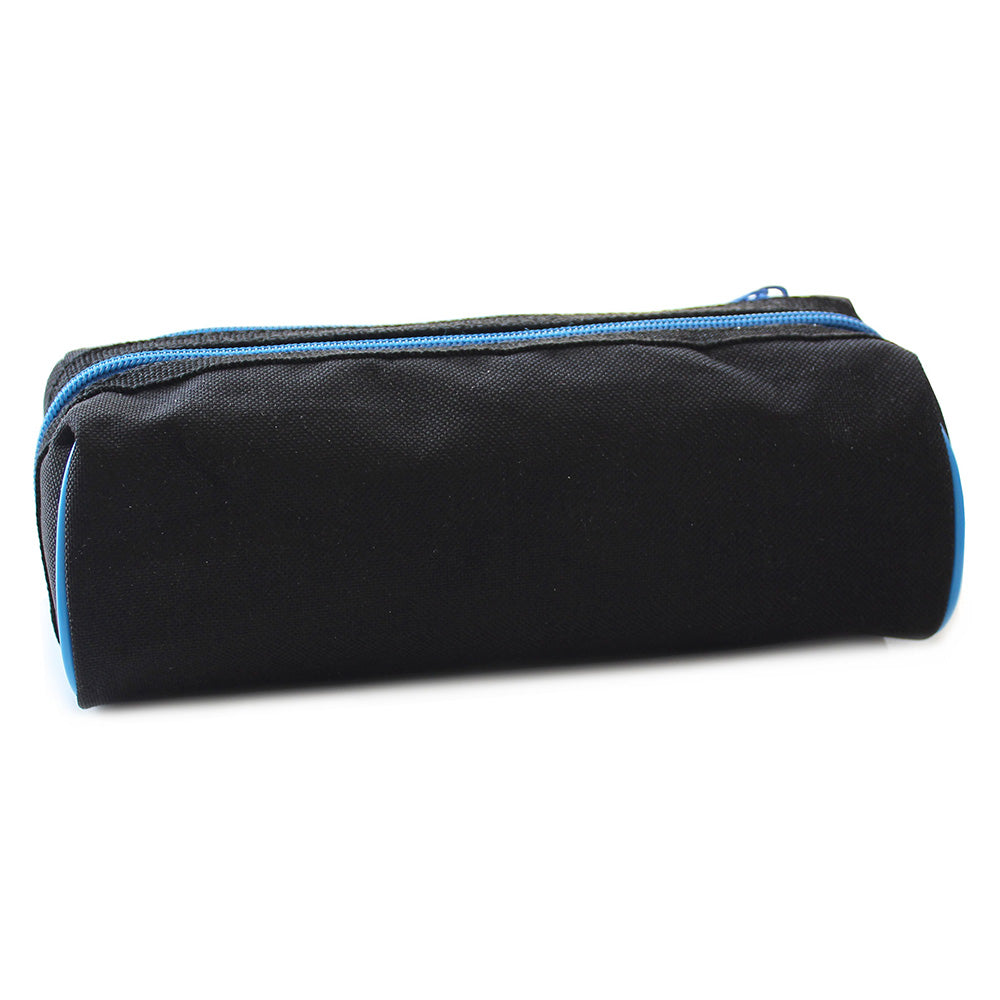 Black Pencil Case 2 Blue Zips Boys Girls