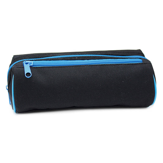 Black Pencil Case 2 Blue Zips Boys Girls