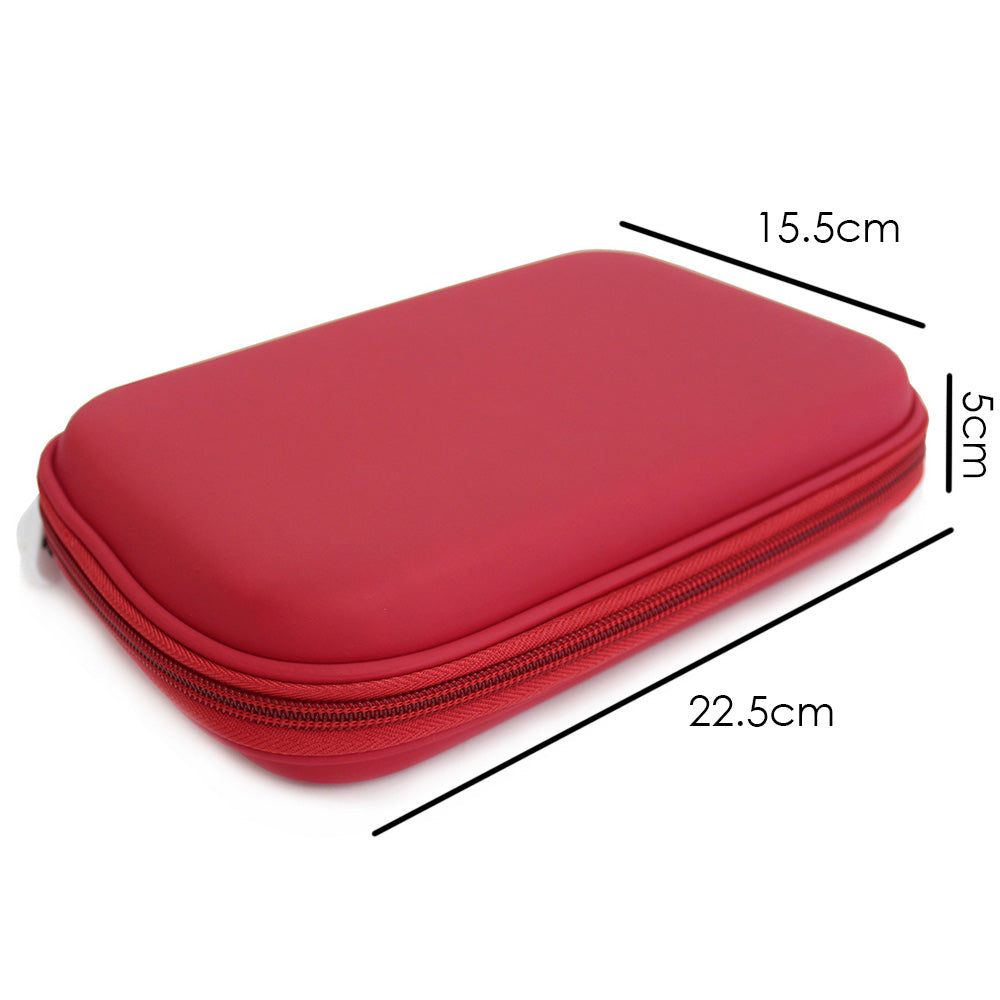 Red Hardtop Hardshell Pencil Case Boys Girls Teenagers