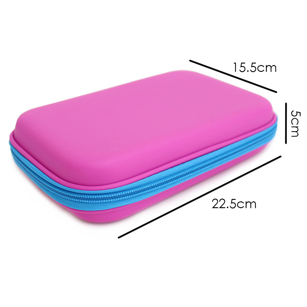 Bright Pink Hardtop Pencil Case Boys Girls Teenagers