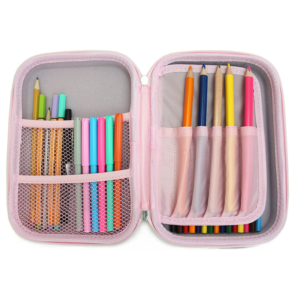 Light Pink Hardtop Pencil Case Boys Girls Teenagers