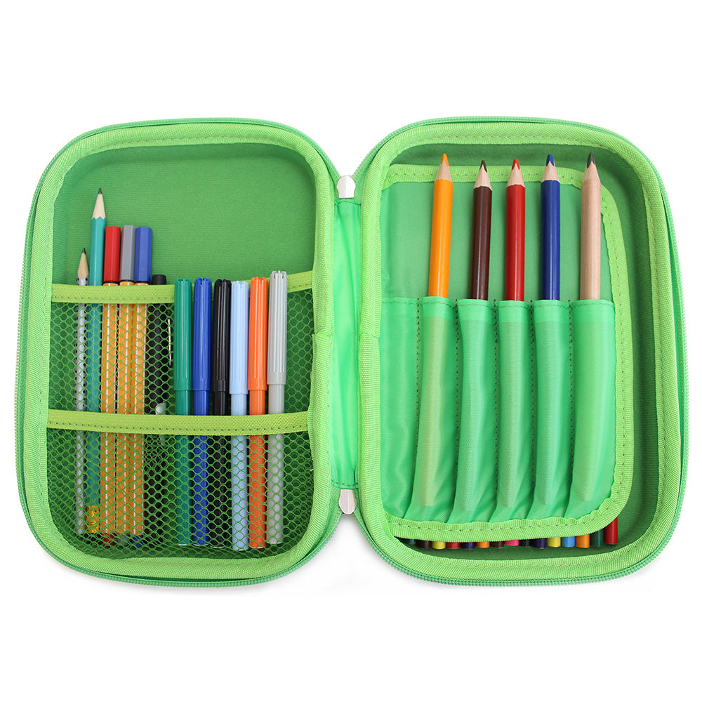 Green Hardtop Pencil Case Boys Girls Teenagers Pencil Cases