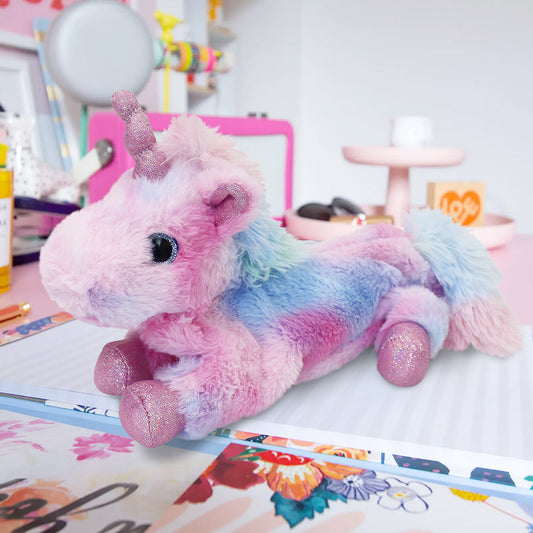 Plush Pink Unicorn Pencil Case Girls Pencil Cases