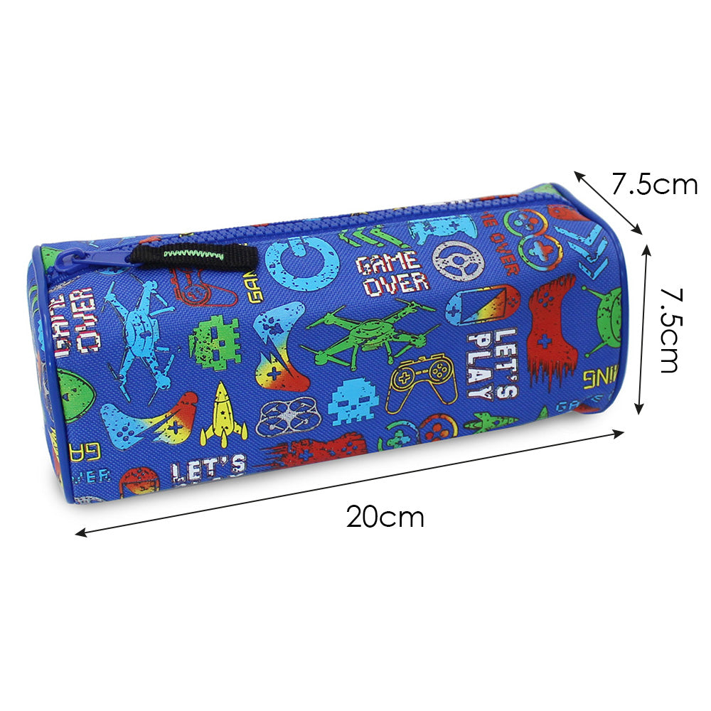 Game Over Blue Pencil Case Boys Girls Teenagers