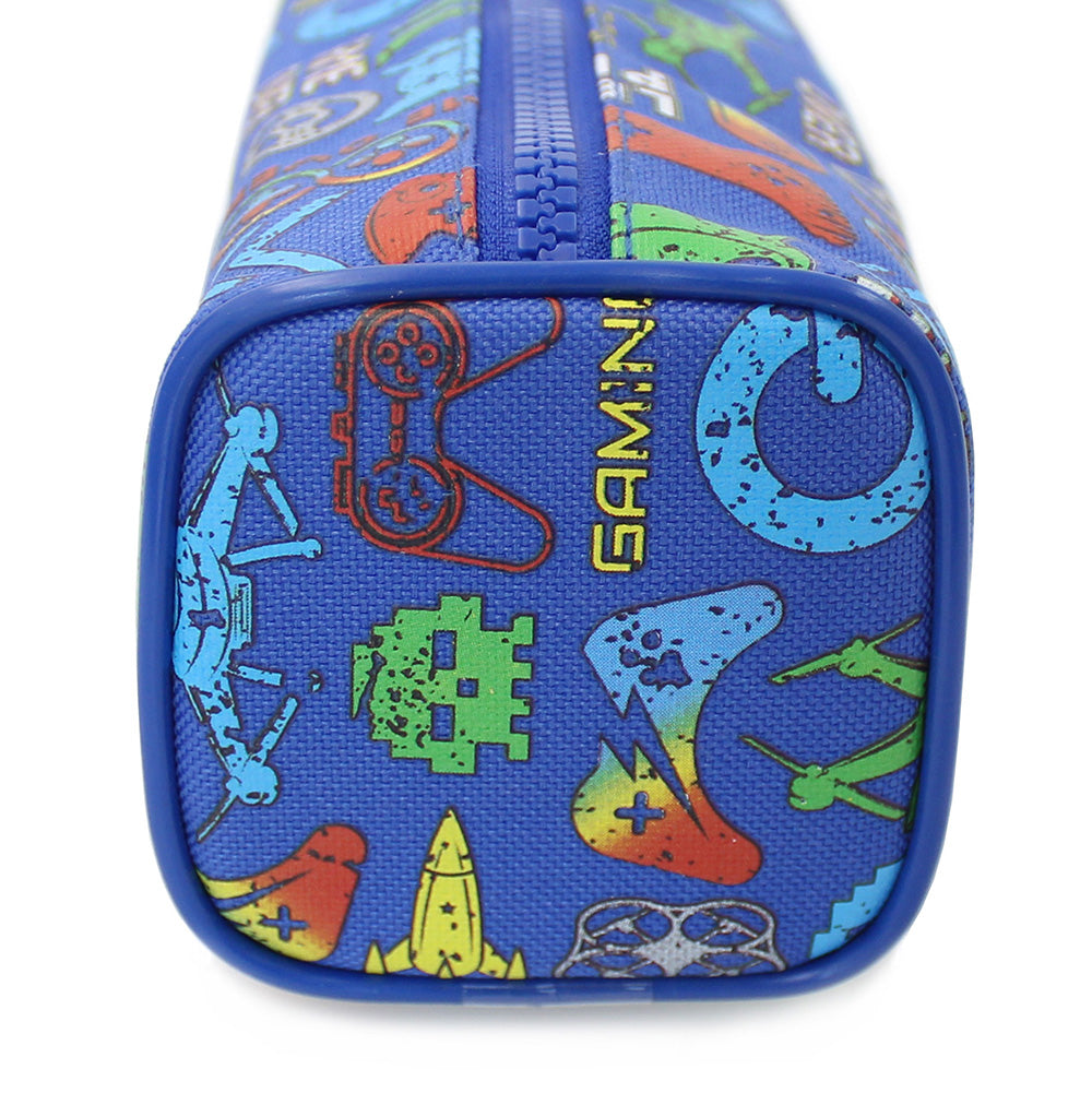 Game Over Blue Pencil Case Boys Girls Teenagers