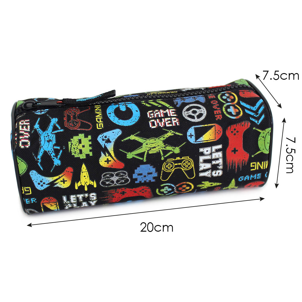 Game Over Black Pencil Case Boys Girls Teenagers