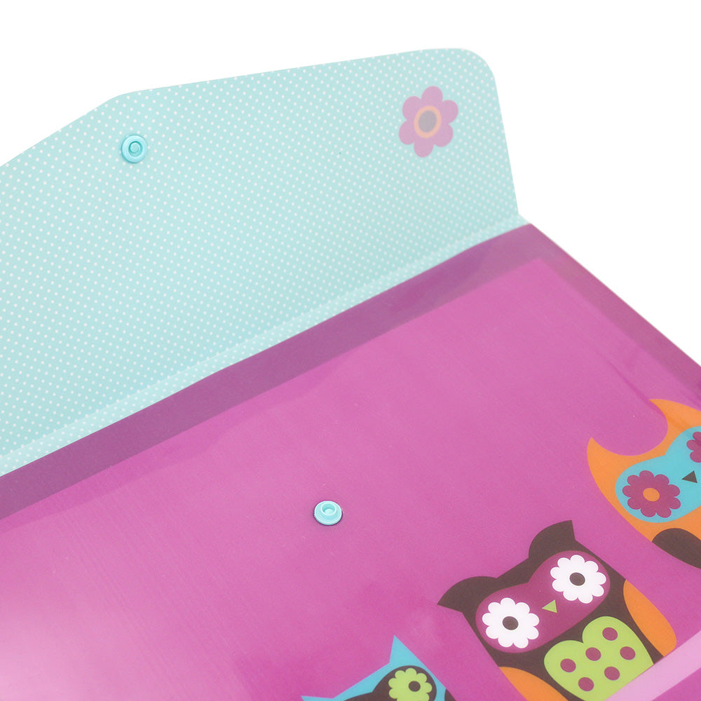 3 Pack Owl Popper Wallets School Office Home