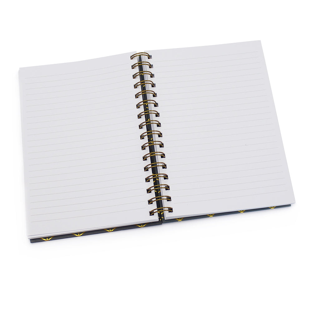 Grey Geometric A5 Lined Hardback Notebook Women Girls