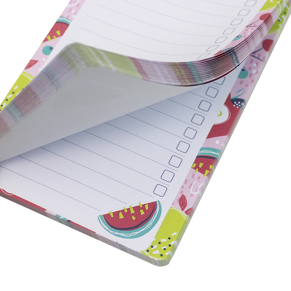 fruit magnetic fridge shopping list pad tear off notepad