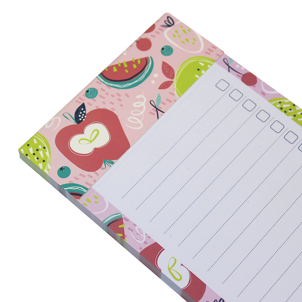 fruit magnetic fridge shopping list pad tear off notepad