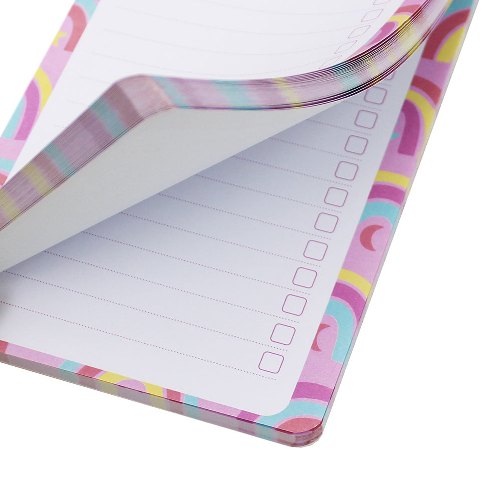 rainbows magnetic fridge shopping list pad tear off notepad