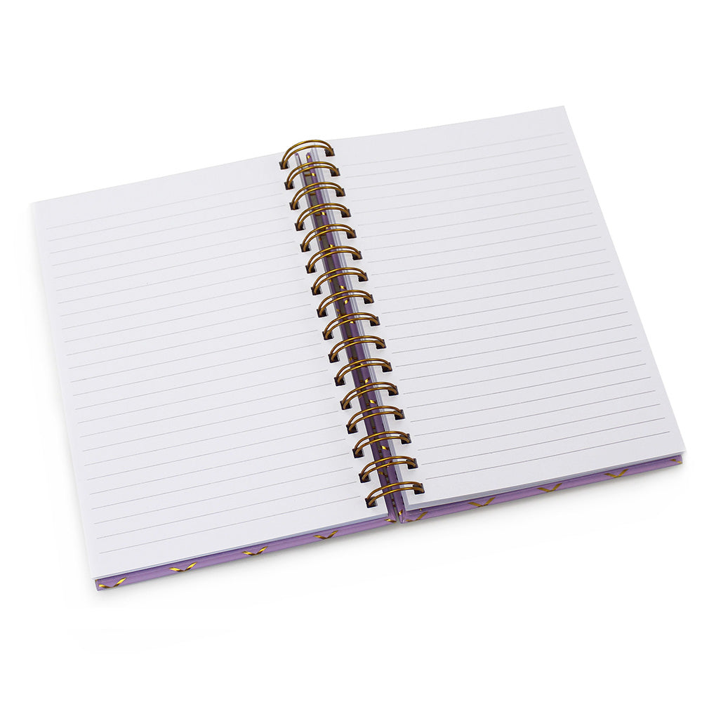 Lilac Geometric A5 Lined Hardback Notebook Women Girls