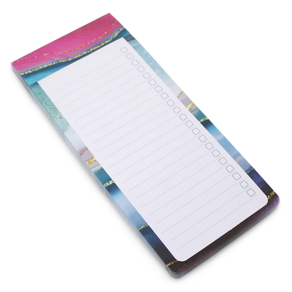 marble magnetic fridge shopping list pad tear off notepad