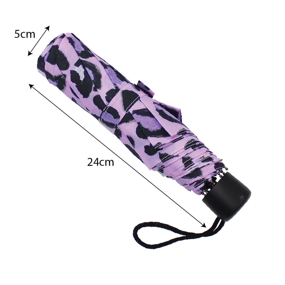 Leopard Umbrella Lightweight Brolly Gifts for Girls Women