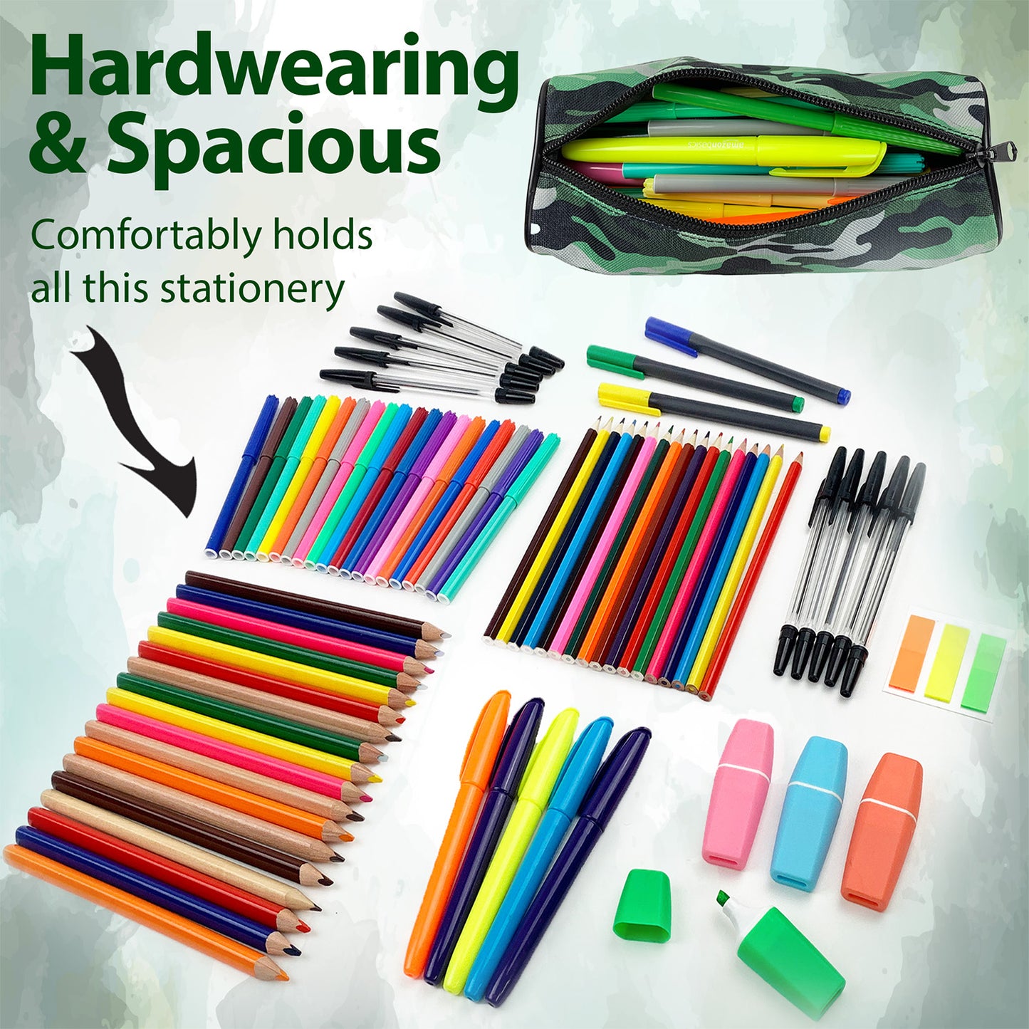 Camouflage Pencil Case - Green