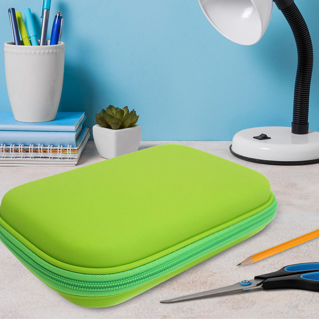 Green Hardtop Pencil Case Boys Girls Teenagers Pencil Cases