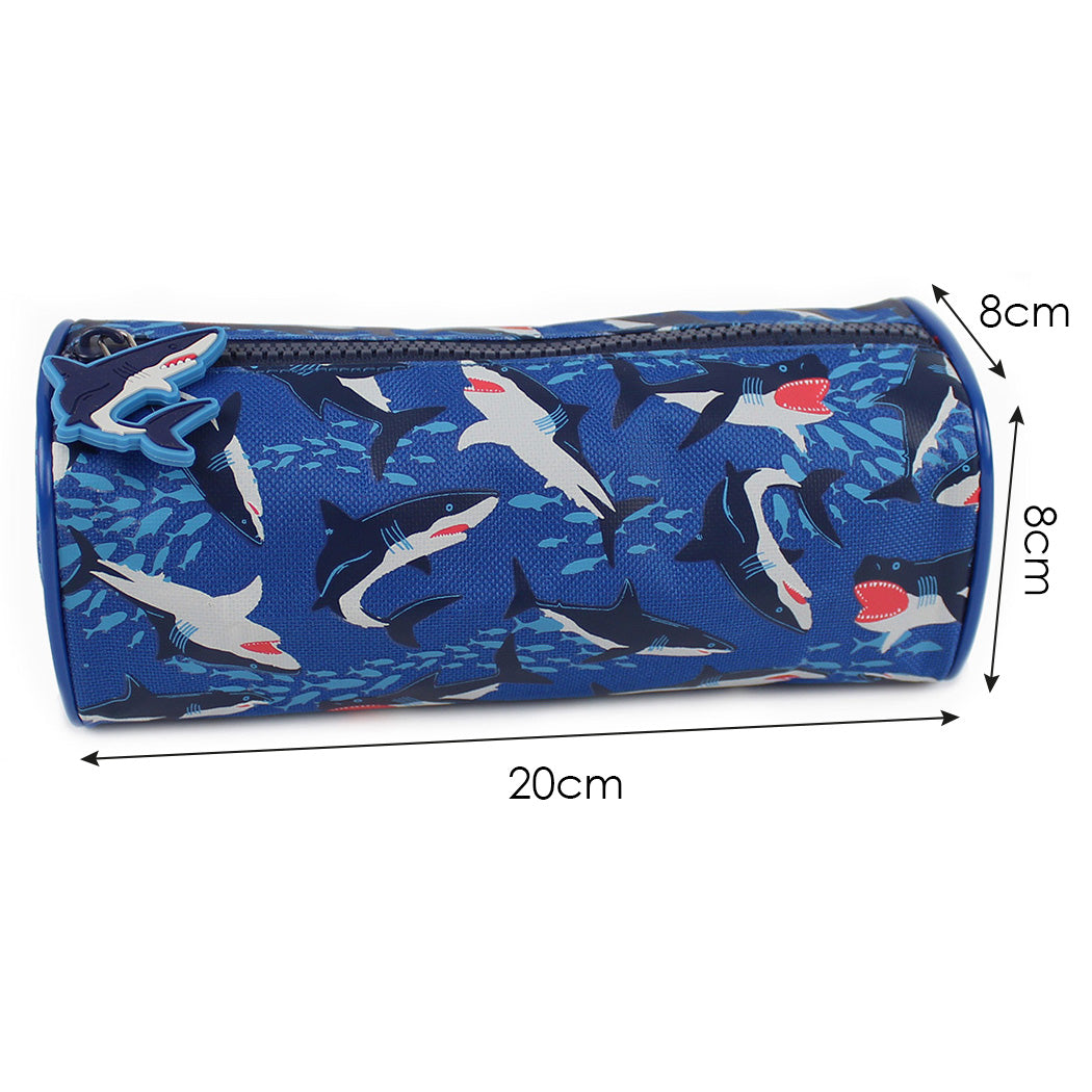 sharks blue pencil case boys girls school stationery