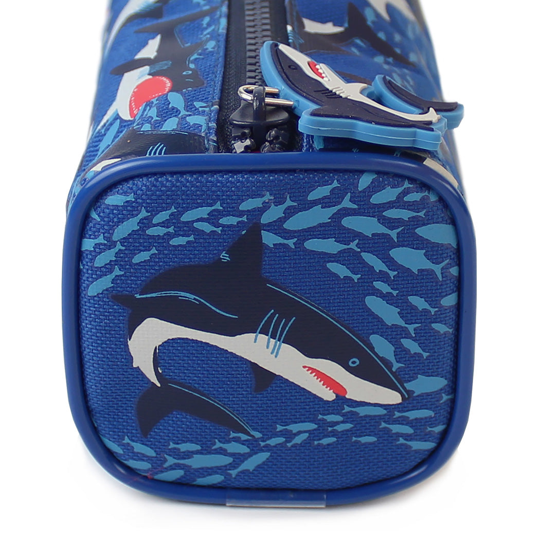 sharks blue pencil case boys girls school stationery