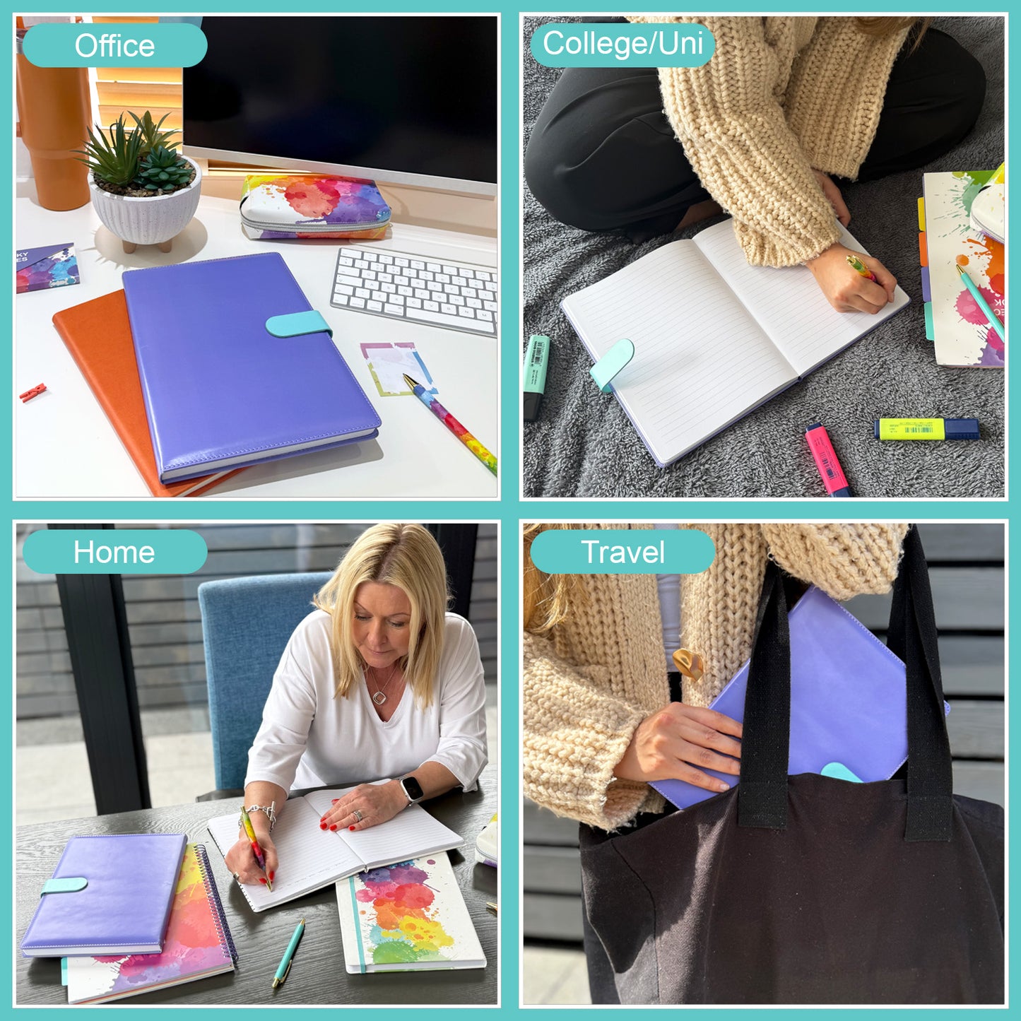 B5 journaling pad for the office, college or university the home or  hen travelling