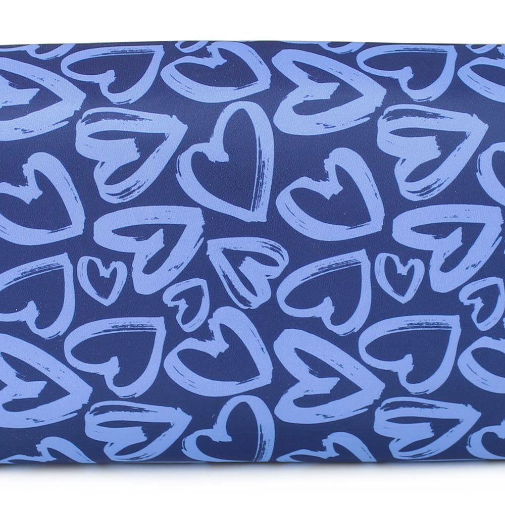 hanging toiletry makeup bag blue hearts women girls