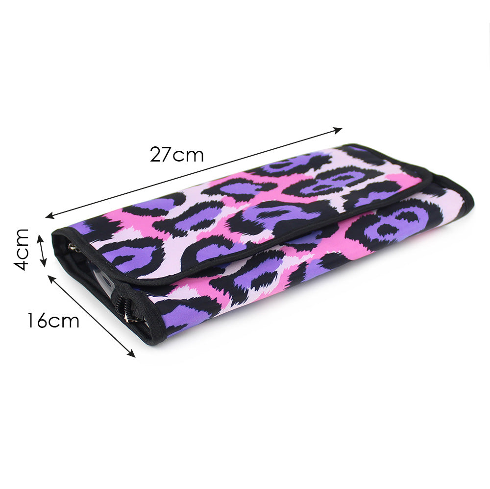 hanging toiletry makeup bag wild leopard women girls