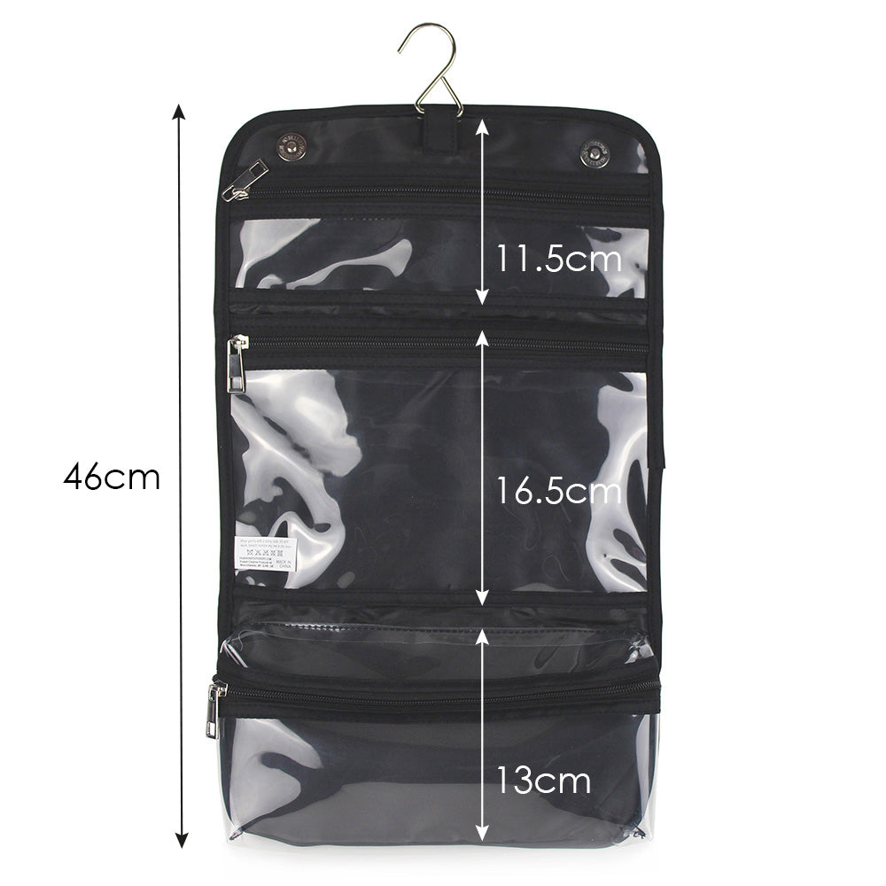 hanging toiletry makeup bag wild leopard women girls