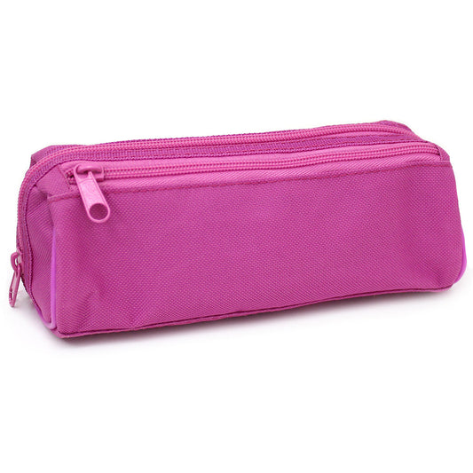 Pink Pencil Case 2 Pink Zipped compartments Boys Girls