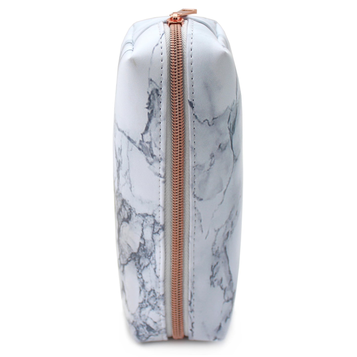 White Marble Pencil Case Girls Women Makeup Bag