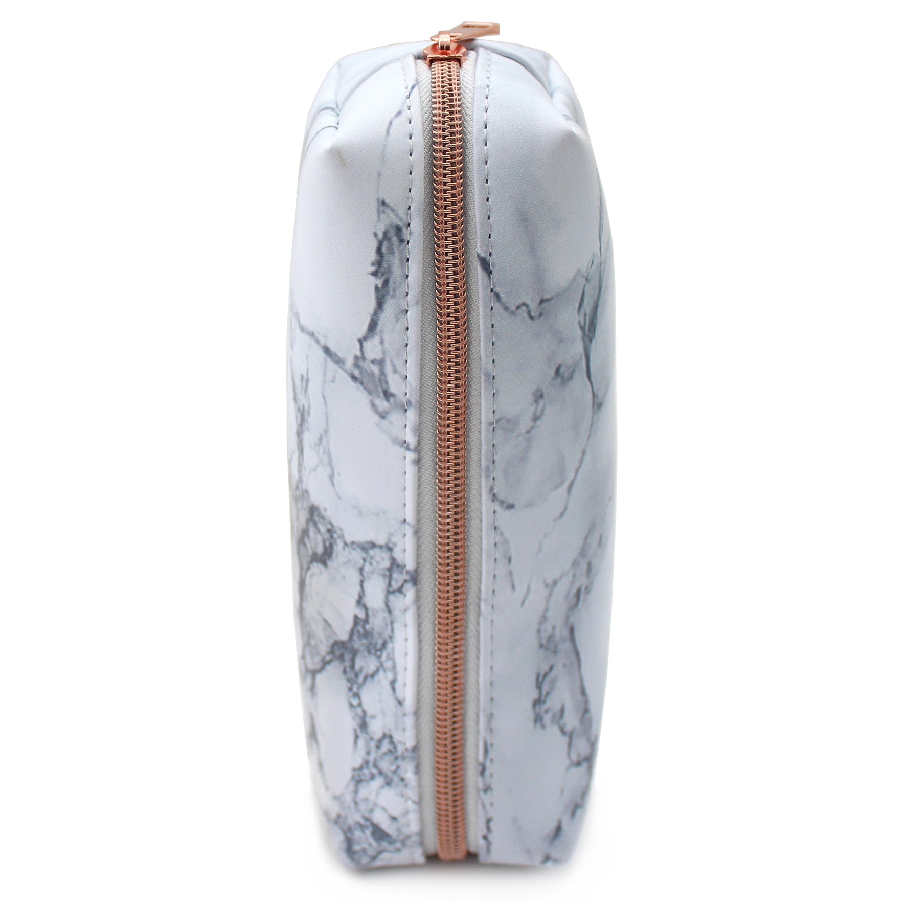 White Marble Pencil Case Girls Women Makeup Bag
