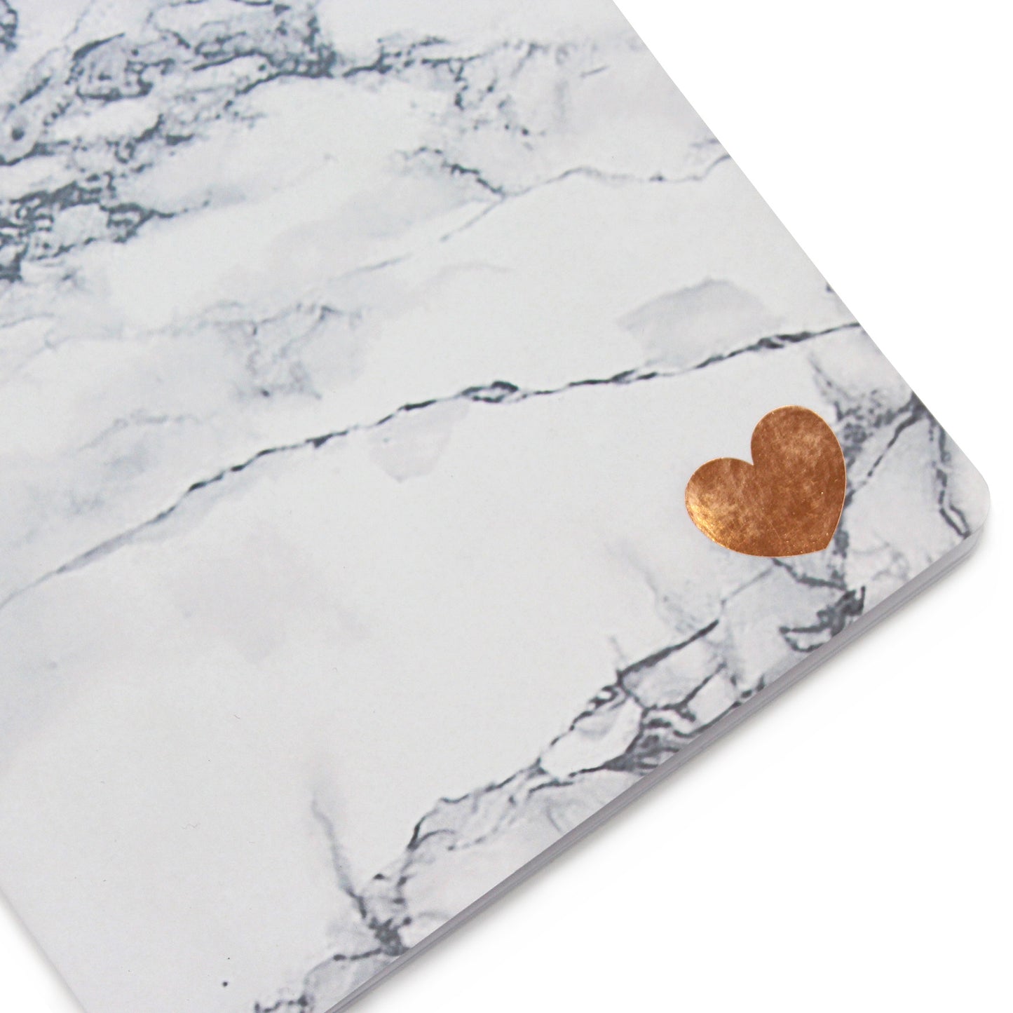 B5 white marble notebook soft cover journal