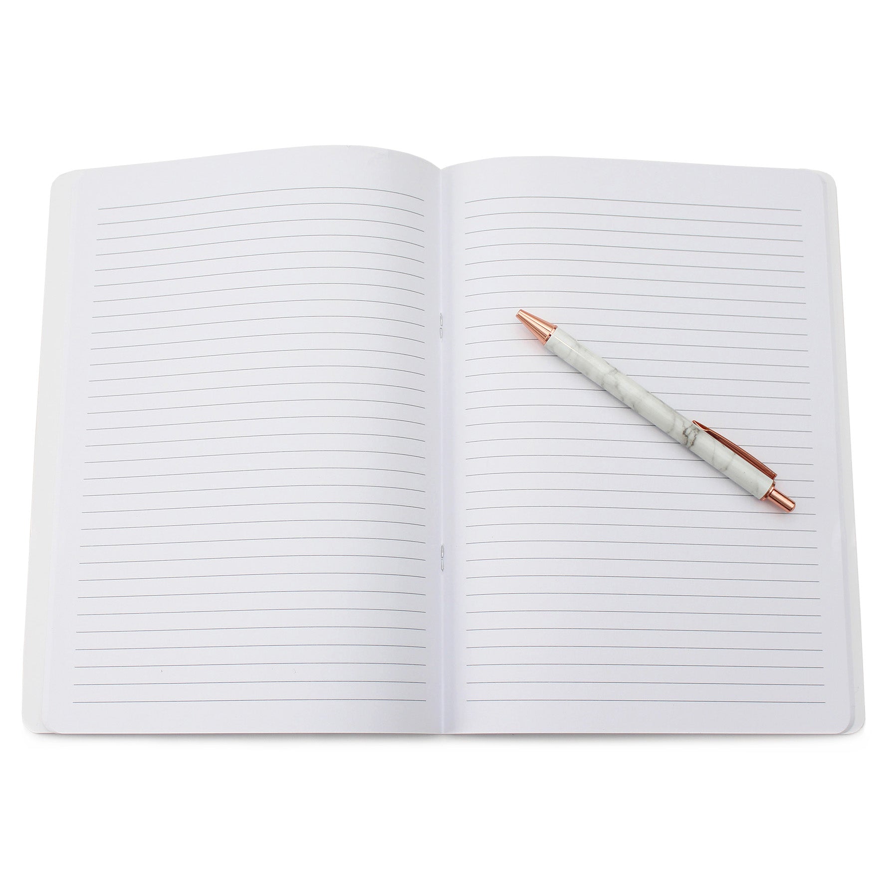 B5 white marble notebook soft cover journal