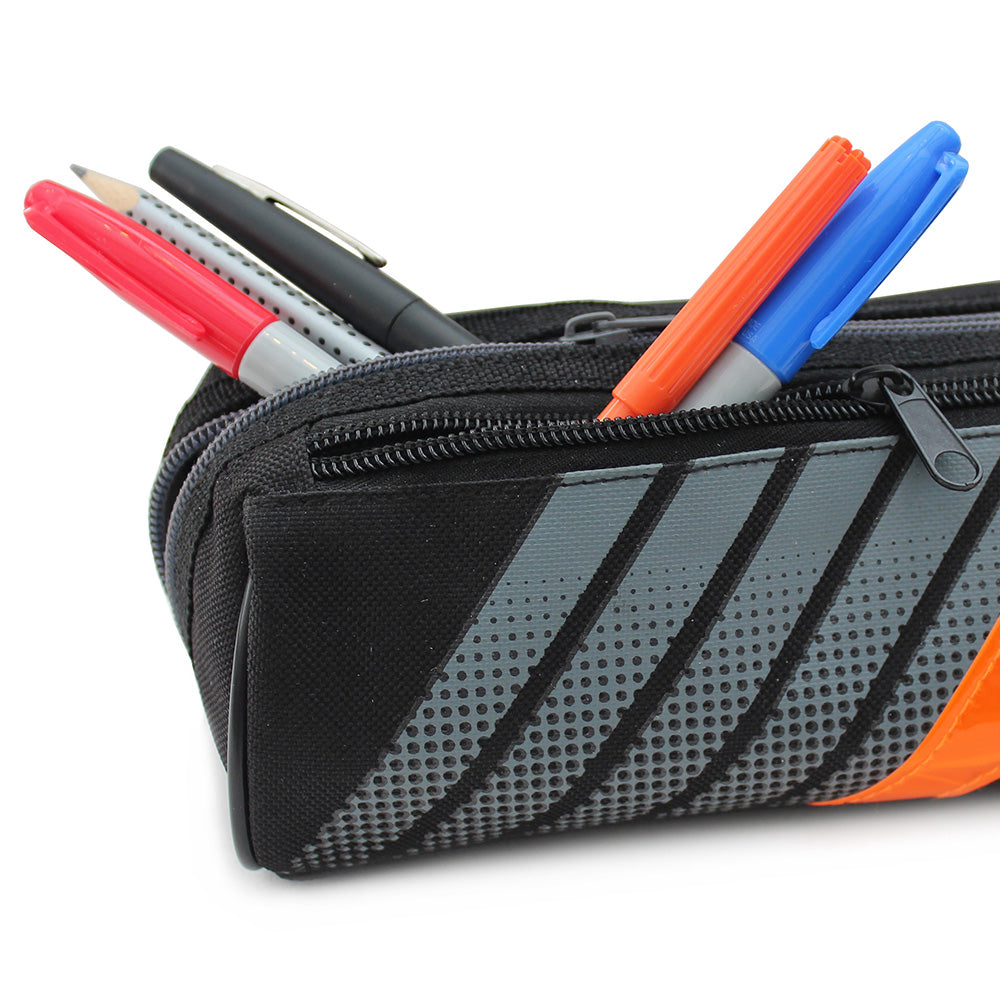 Reflective Orange Stripes Pencil Case Boys Girls Teenagers