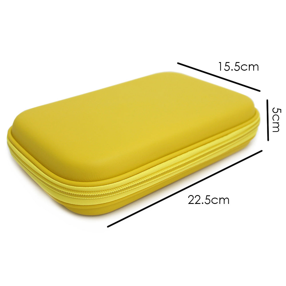 Yellow Hardtop Hardshell Pencil Case Boys Girls Teenagers